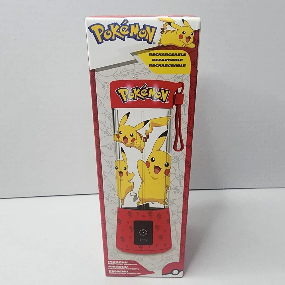 POKEMON Portable Blender 15 oz, USB-C Rechargeable, Stainless Steel Blade
